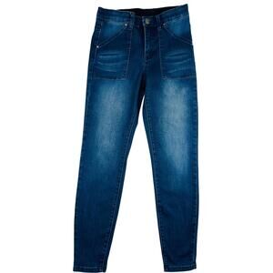 Grace & Lace Size 8 Blue Skinny Jeans High Rise Stretch Medium Wash